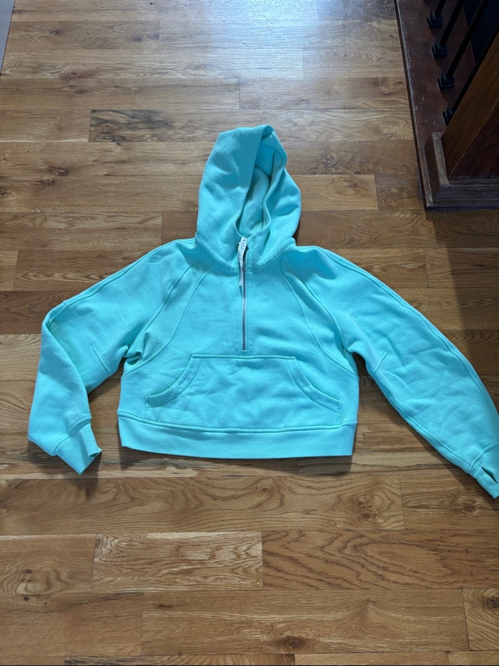 lululemon athletica Aqua Cropped Half-Zip Hoodie